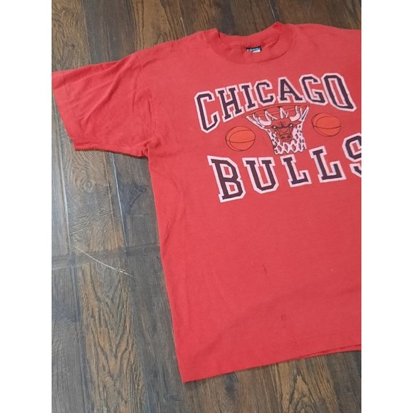 Vintage Chicago Bulls NBA Single Stitch T-shirt Jordan Pippen Sz XL. Screen Star - Picture 3 of 10